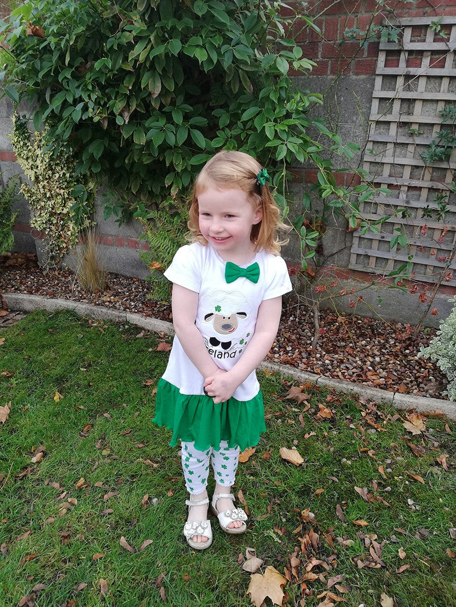 White Overall shamrock Leggings