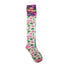 White/ Pink/ Green Knee High Socks With Multi Shamrocks