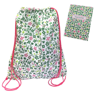 White/ Pink Shamrock Kids Bag & Journal