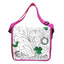 White/ Pink Shamrocks Colour Me Bag