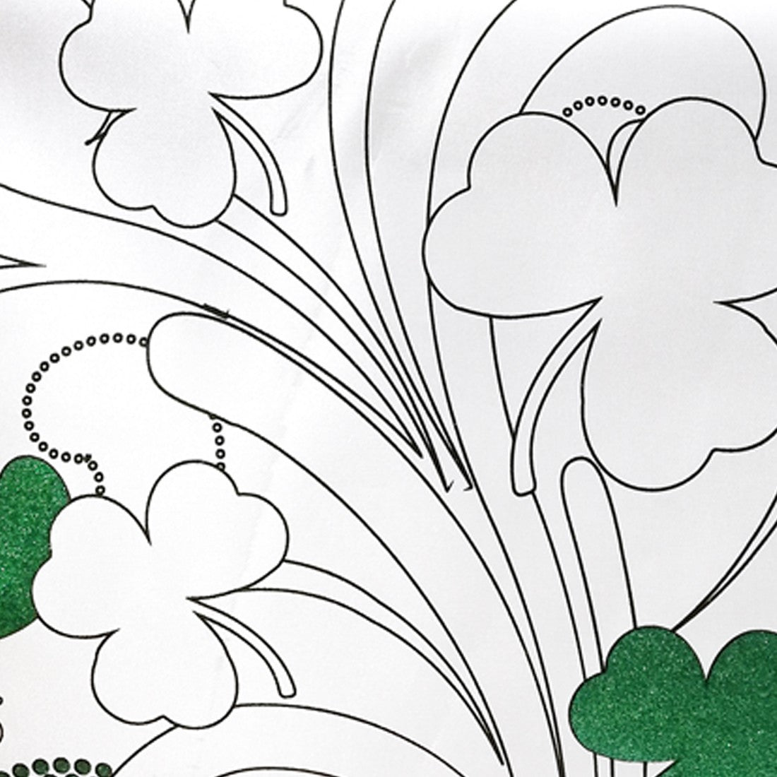White/ Pink Shamrocks Colour Me Bag