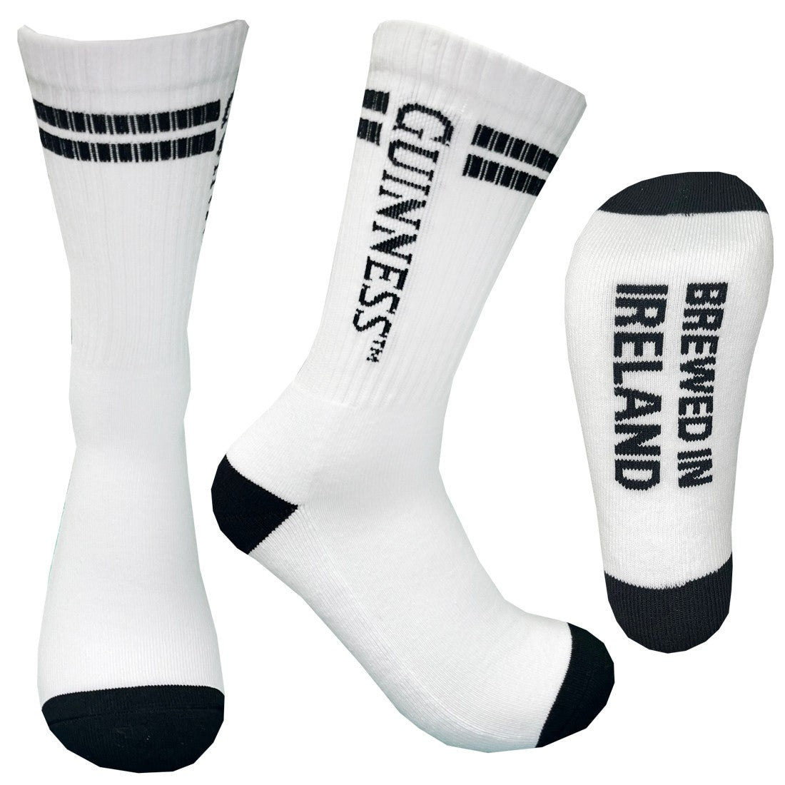 WHT/BLK BREW IN IRL SPORTS SOCK-4/7
