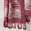 Wool Blend Scarf in Burgundy & Grey