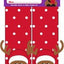 Xmas Deer Novelty Kids Socks in Red & Navy